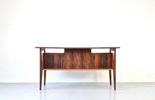 Mid-Century Danish Executive Desk in Rosewood-DUG-2041232