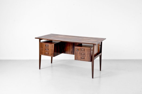 Mid-Century Danish Executive Desk in Rosewood-DUG-2041232