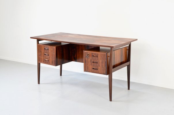 Mid-Century Danish Executive Desk in Rosewood-DUG-2041232