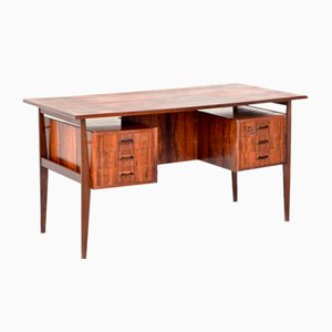 Mid-Century Danish Executive Desk in Rosewood-DUG-2041232