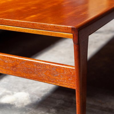 Mid-Century Danish Extendable Coffee Table in Teak by Illum Wikkelso for Koefoeds Mobelfabrik, 1960s-QVY-1818637