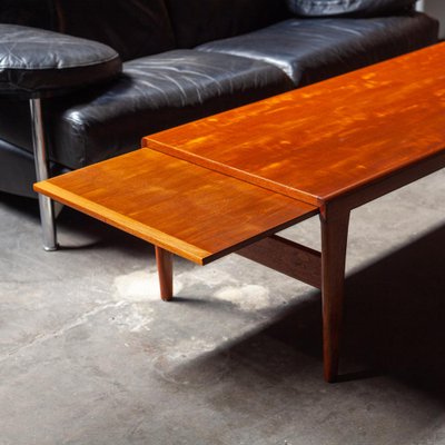 Mid-Century Danish Extendable Coffee Table in Teak by Illum Wikkelso for Koefoeds Mobelfabrik, 1960s-QVY-1818637