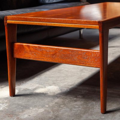 Mid-Century Danish Extendable Coffee Table in Teak by Illum Wikkelso for Koefoeds Mobelfabrik, 1960s-QVY-1818637