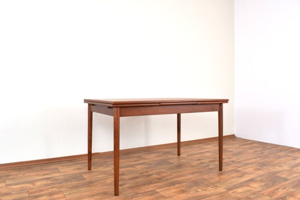 Mid-Century Danish Extendable Dining Table in Teak, 1960s-LOT-2032077