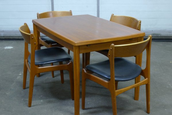 Mid-Century Danish Extendable Dining Table with Concealed Panels in Teak from Grete Jalk for Glostrup, 1960s-VRE-832665