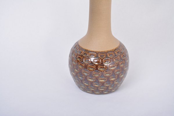 Mid-Century Danish Handmade Modern Stoneware Lamp with Graphic Pattern from Søholm-FN-992947