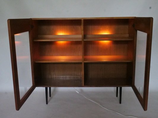 Mid-Century Danish Illuminated Showcase Cabinet in Teak, 1960s-LVS-1368392