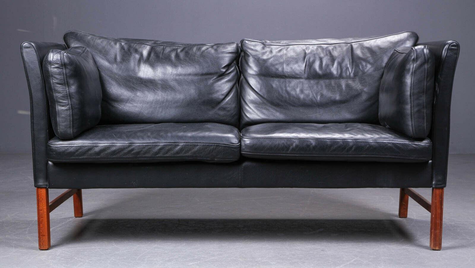 Mid-Century Danish Leather 2-Seat Sofa by Georg Thams, 1968