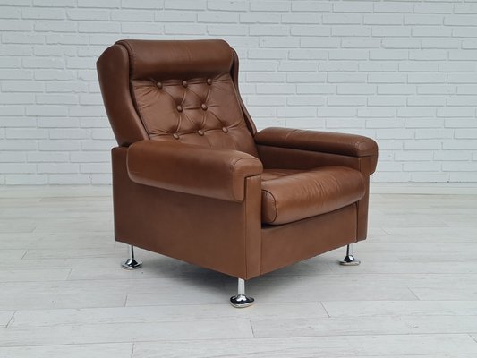 Mid-Century Danish Leather Armchair, 1970s-TMW-1414879