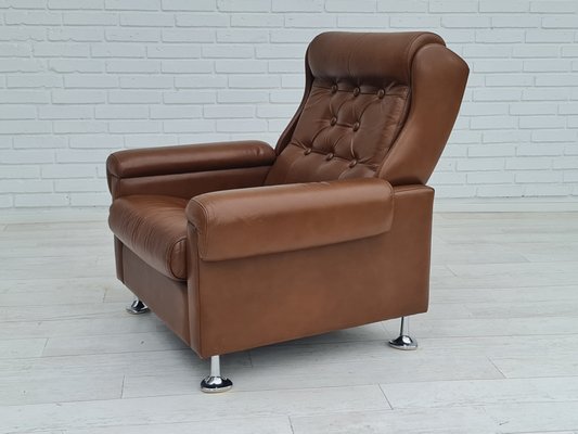 Mid-Century Danish Leather Armchair, 1970s-TMW-1414879