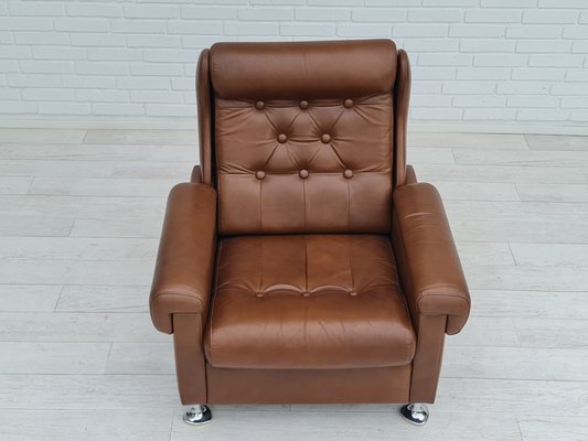 Mid-Century Danish Leather Armchair, 1970s-TMW-1414879