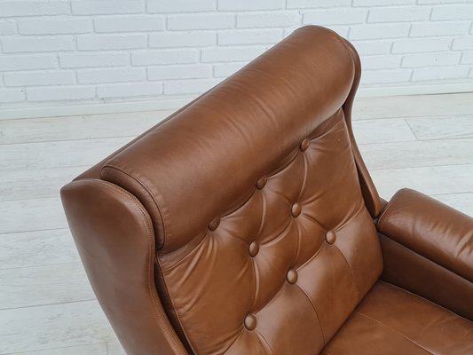 Mid-Century Danish Leather Armchair, 1970s-TMW-1414879