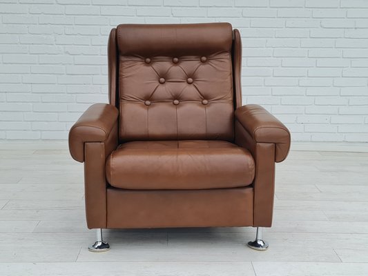 Mid-Century Danish Leather Armchair, 1970s-TMW-1414879