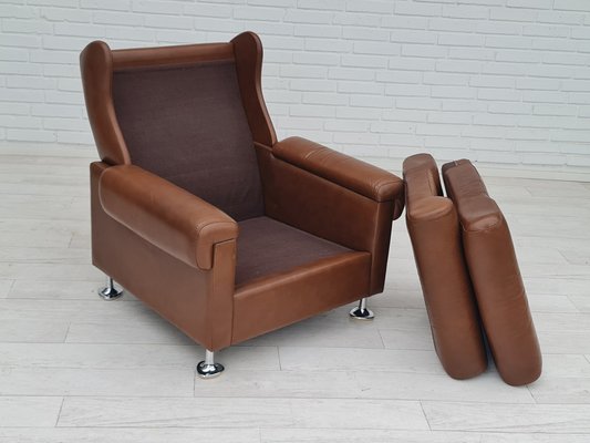 Mid-Century Danish Leather Armchair, 1970s-TMW-1414879