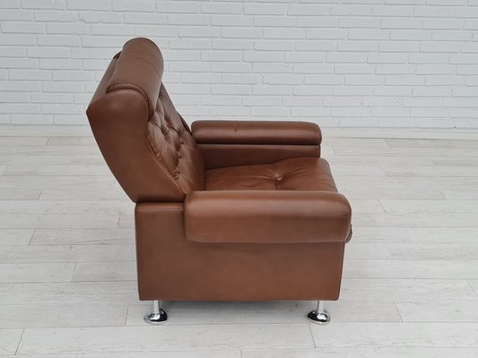 Mid-Century Danish Leather Armchair, 1970s-TMW-1414879