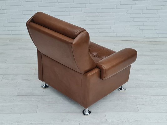 Mid-Century Danish Leather Armchair, 1970s-TMW-1414879