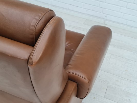 Mid-Century Danish Leather Armchair, 1970s-TMW-1414879