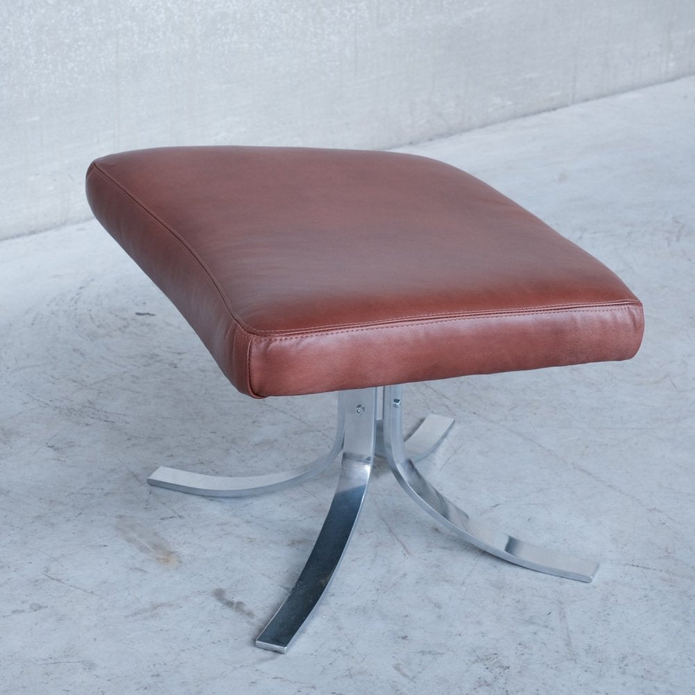 Mid-Century Danish Leather Armchair by Gösta Berg for Fritz Hansen