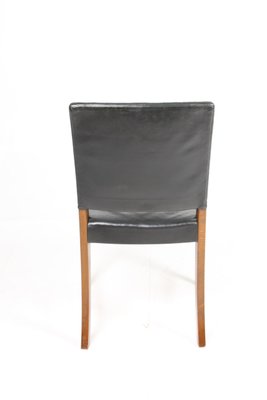 Mid-Century Danish Leather Dining Chairs, 1940s, Set of 6-FK-564205