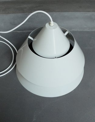 Mid-Century Danish Light Gray Zone Pendant Lamp by Jo Hammerborg for Fog & Menup, 1960s-ZM-1109571