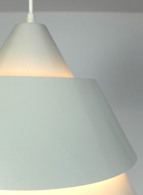 Mid-Century Danish Light Gray Zone Pendant Lamp by Jo Hammerborg for Fog & Menup, 1960s-ZM-1109571