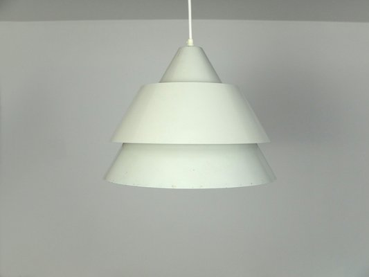 Mid-Century Danish Light Gray Zone Pendant Lamp by Jo Hammerborg for Fog & Menup, 1960s-ZM-1109571