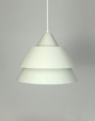 Mid-Century Danish Light Gray Zone Pendant Lamp by Jo Hammerborg for Fog & Menup, 1960s-ZM-1109571