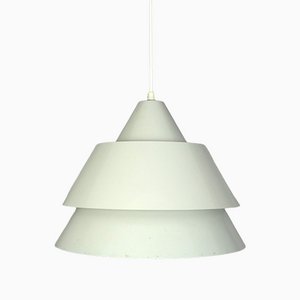 Mid-Century Danish Light Gray Zone Pendant Lamp by Jo Hammerborg for Fog & Menup, 1960s-ZM-1109571