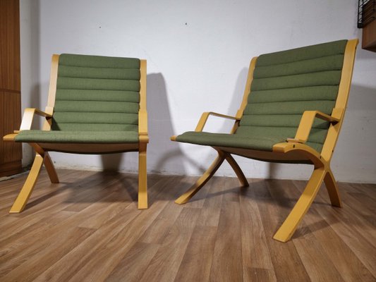 Mid-Century Danish Lounge Chairs by Peter Hvidt & Orla Mølgaard-Nielsen for Fritz Hansen, 1980s, Set of 2-LVS-706963