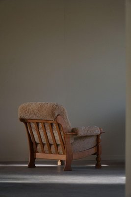 Mid-Century Danish Lounge Chairs in Oak & Lambswool by Henning Kjærnulf, 1960s, Set of 2-MXF-2041648