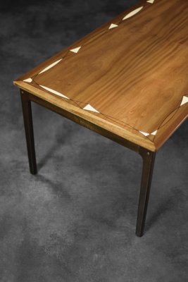 Mid-Century Danish Mahogany Coffee Table with Hand-Painted Pattern by Ole Wanscher for Poul Jeppesens Furniture Factory, 1960s-ZAA-1706630