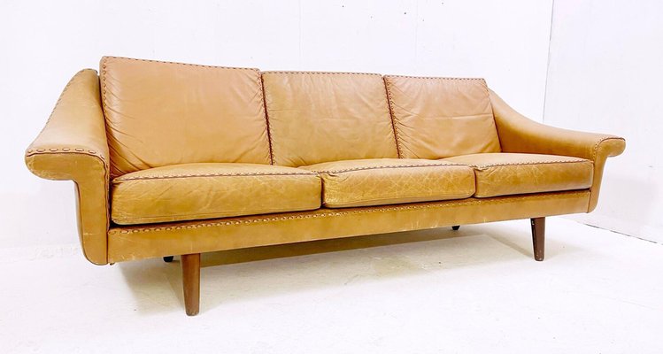 Mid-Century Danish Matador Sofa in Cognac Leather by Aage Christiansen-FGA-1249628