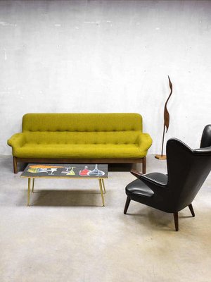 Mid-Century Danish Mellow Yellow Sofa-BW-1261467