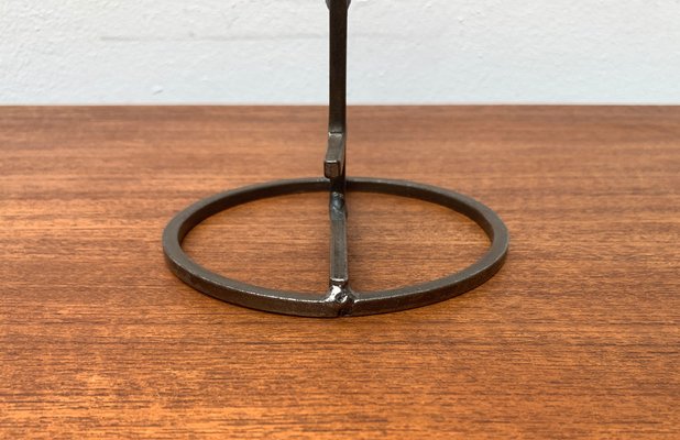 Mid-Century Danish Metal and Glass Candleholder, 1960s-UAH-1334578