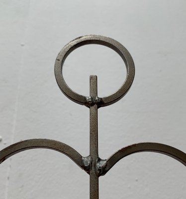 Mid-Century Danish Metal and Glass Candleholder, 1960s-UAH-1359932