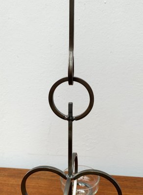 Mid-Century Danish Metal and Glass Candleholder, 1960s-UAH-1337801