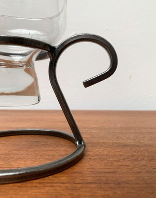 Mid-Century Danish Metal and Glass Candleholder, 1960s-UAH-1365925