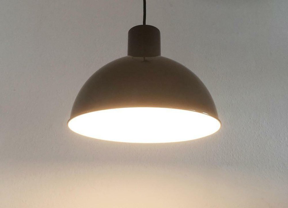 Mid-Century Danish Metal Bunker Maxi Pendant Lamp by Johannes Hammerborg for Fog & Mørup, 1970s