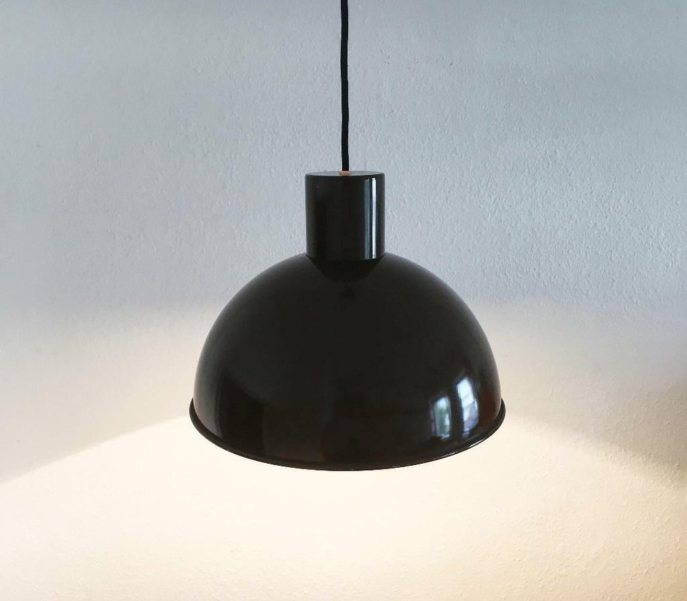 Mid-Century Danish Metal Bunker Maxi Pendant Lamp by Johannes Hammerborg for Fog & Mørup, 1970s