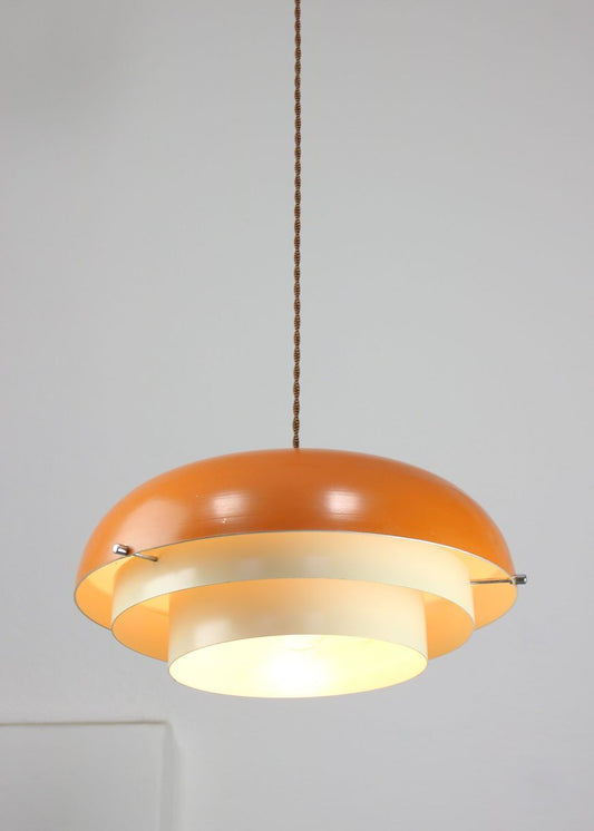 Mid-Century Danish Metal Cascade Pendant Lamp