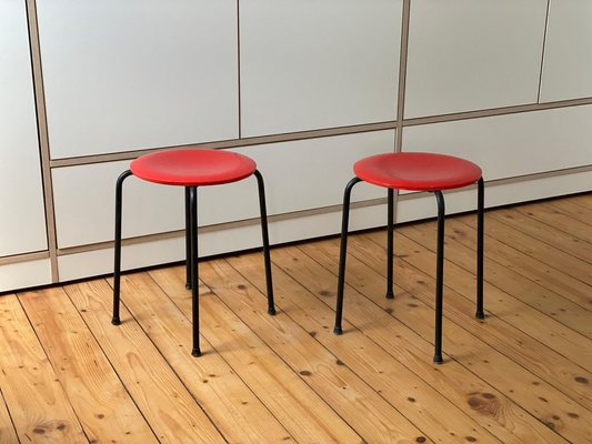 Mid-Century Danish Minimalist Stool, 1950s / 60s-WSA-1353562