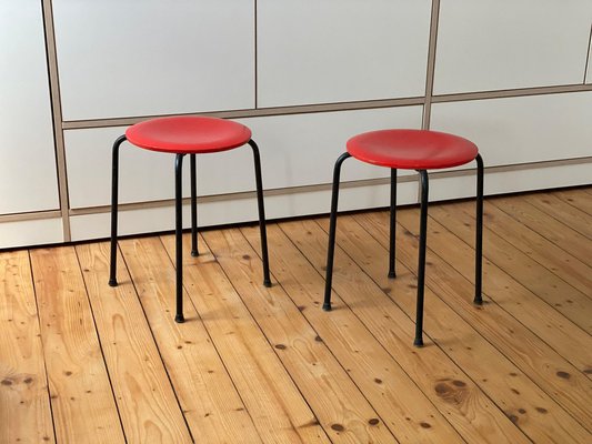 Mid-Century Danish Minimalist Stool, 1950s / 60s-WSA-1353562