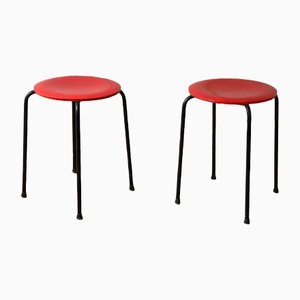 Mid-Century Danish Minimalist Stool, 1950s / 60s-WSA-1353562