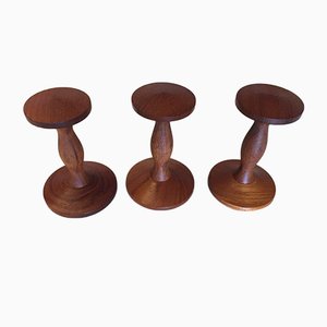 Mid-Century Danish Minimalist Teak Hook Racks, Set of 3-WSA-831312