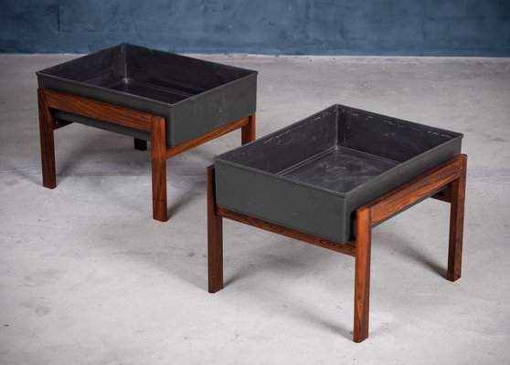 Mid-Century Danish Minimalistic Rosewood Planter, 1960s, Set of 2-ZGQ-1254277