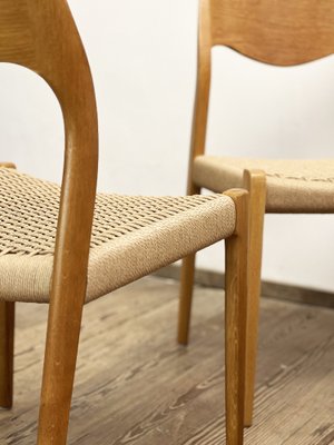 Mid-Century Danish Model 71 Chairs in Oak by Niels Otto Møller for J.L. Mollers, 1950s, Set of 6-DOY-1793672