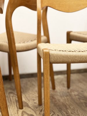 Mid-Century Danish Model 71 Chairs in Oak by Niels Otto Møller for J.L. Mollers, 1950s, Set of 6-DOY-1793672