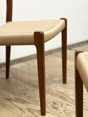 Mid-Century Danish Model 71 Chairs in Teak by Niels O. Møller for J.L. Møllers Furniture Factory, 1950, Set of 4-DOY-1793675