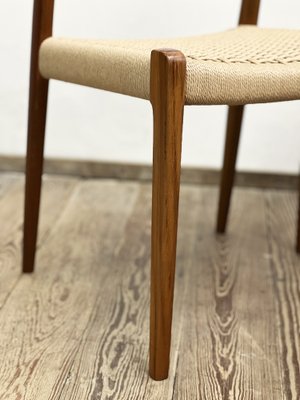 Mid-Century Danish Model 71 Chairs in Teak by Niels O. Møller for J.L. Møllers Furniture Factory, 1950, Set of 4-DOY-1793675