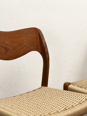 Mid-Century Danish Model 71 Chairs in Teak by Niels O. Møller for J.L. Møllers Furniture Factory, 1950, Set of 4-DOY-1793675